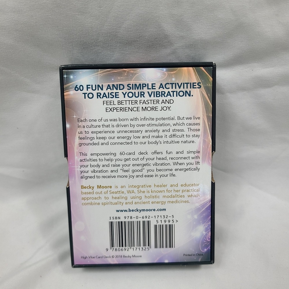 High‎ Vibe Card Deck Becky Moore 60 Fun Simple Activities Raise Your Vibration - Picture 2 of 4